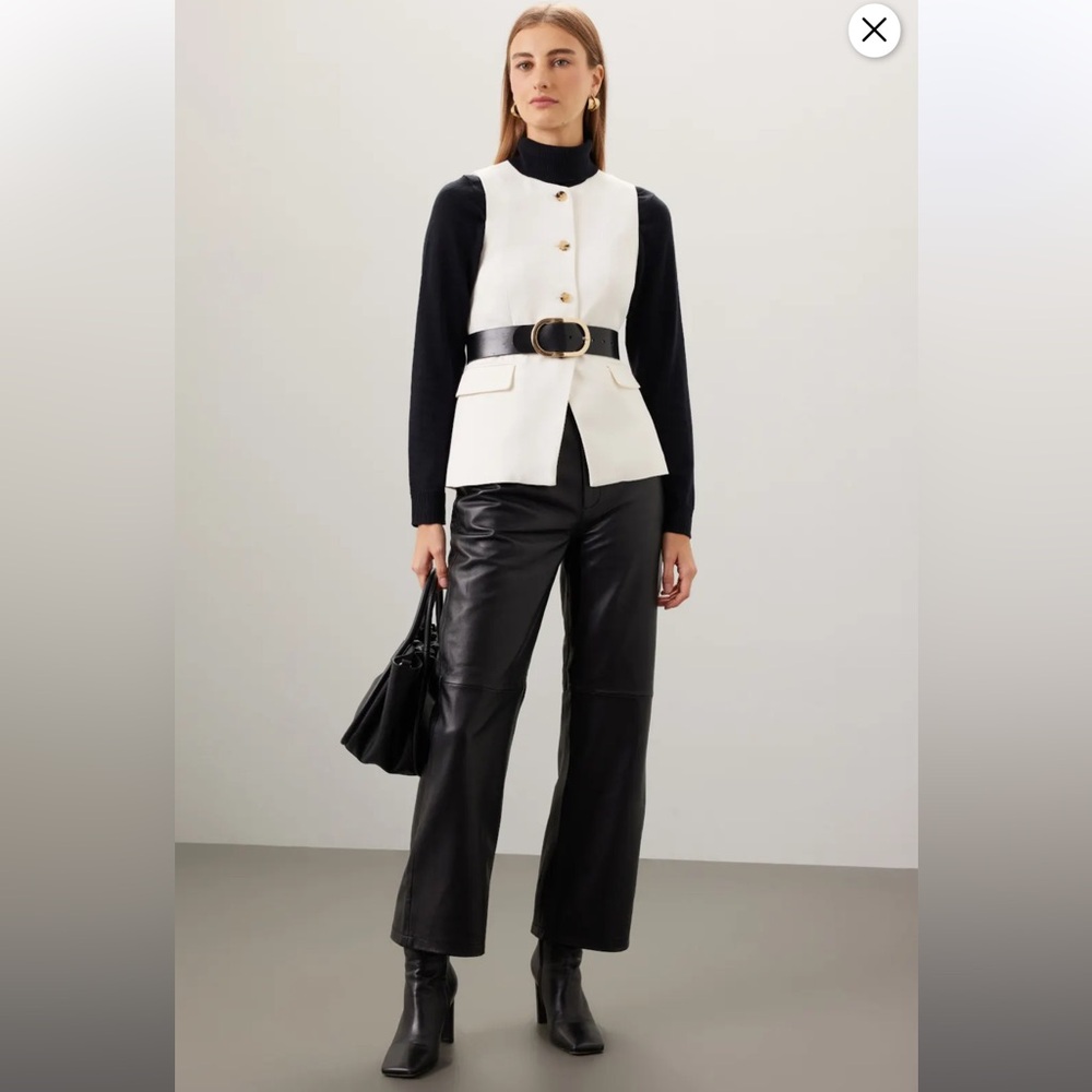 VEDA Black Leather Pants, RTR